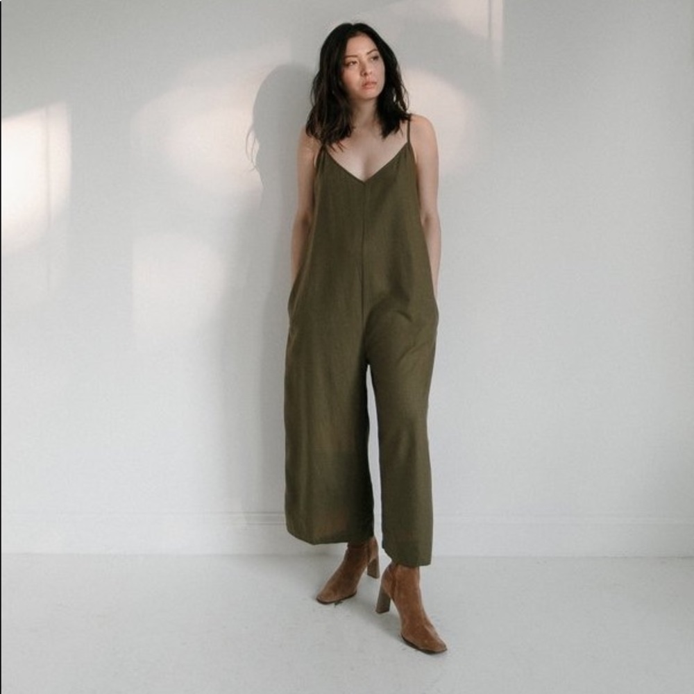 ali golden raw silk jumpsuit